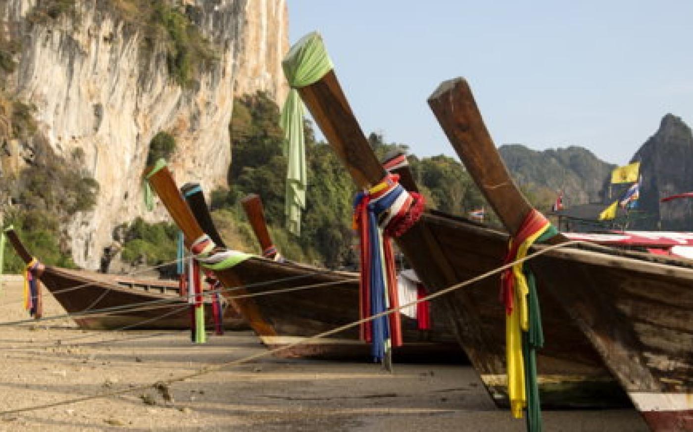 boats on shore